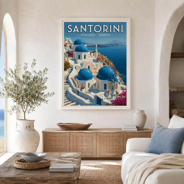 Santorini Greece Travel Wall Art Decor