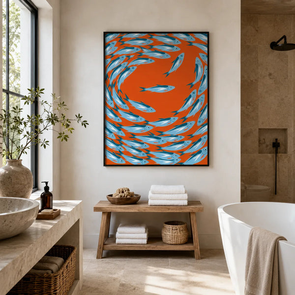 Sardine School Swirl Wall Art Decor
