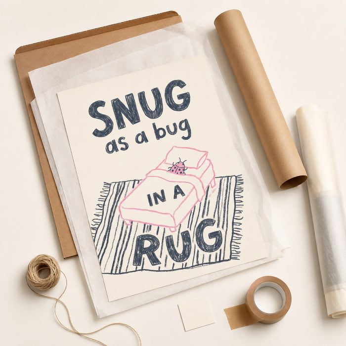 Snug as a Bug in a Rug Ladybug Nursery Wall Art Decor