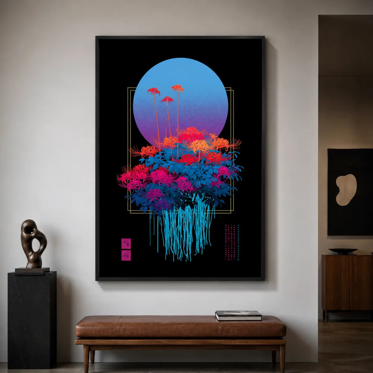 Spider Lily Moon Wall Art Decor - Wall Art Decor - view 11