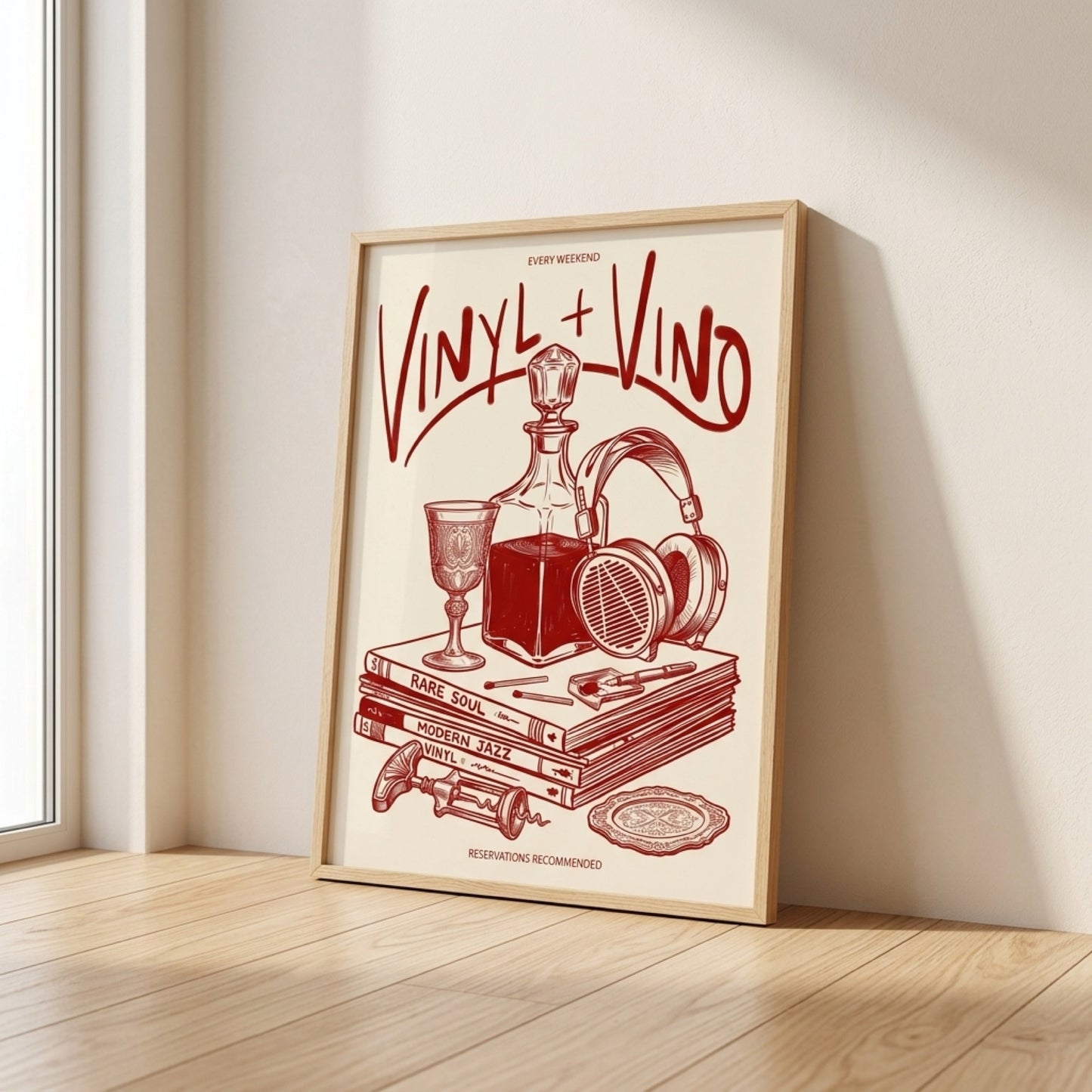 Vinyl and Vino Bar Wall Art Decor preview 11