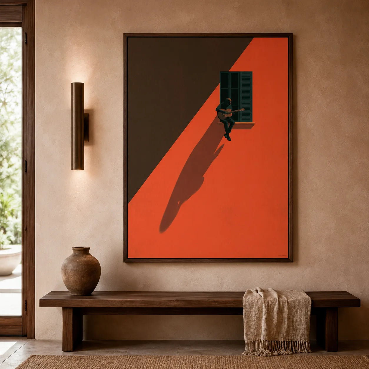 Window Guitarist Shadow Wall Art Decor - Wall Art Decor - view 11