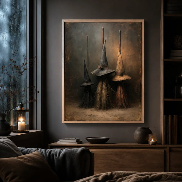 Witch Broom Trio Wall Art Decor