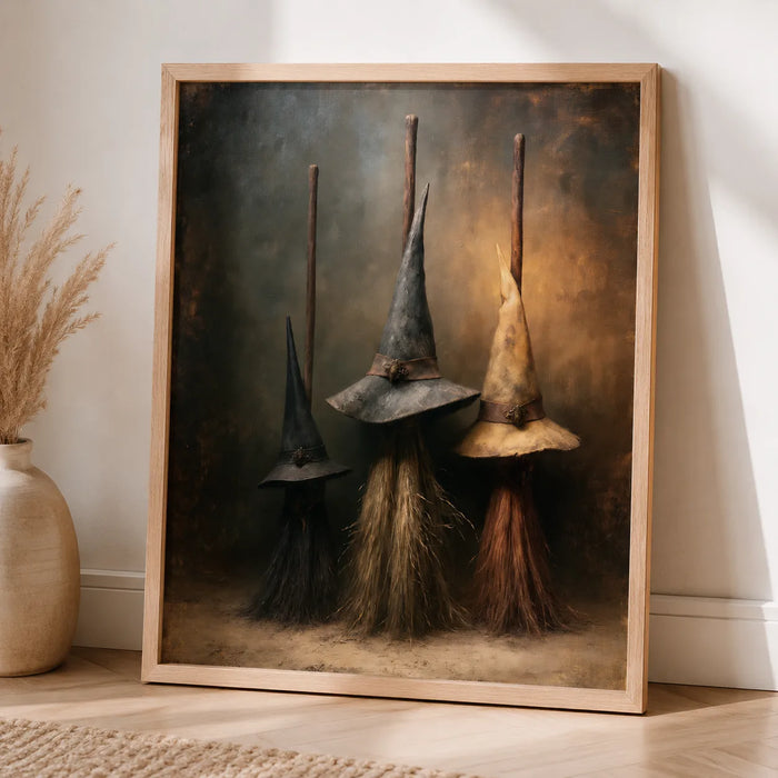 Witch Broom Trio Wall Art Decor