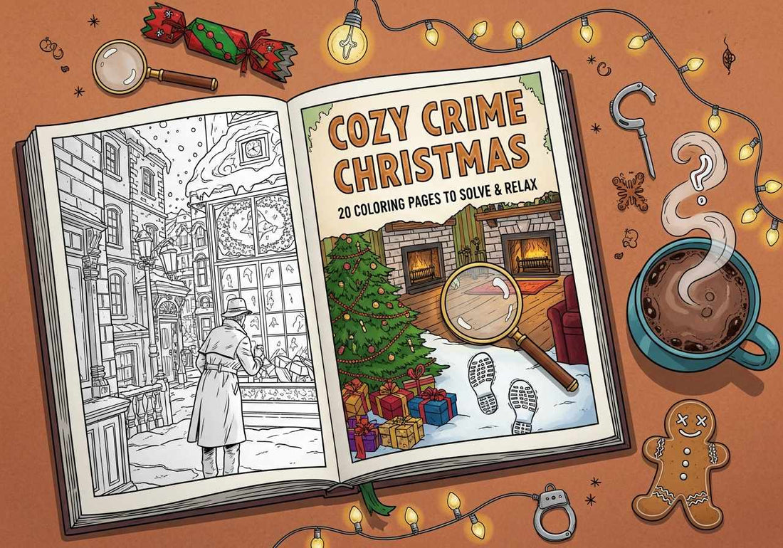 20 coloring pages cozy for christmas