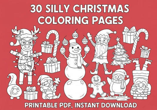 30 silly christmas colỏing pages