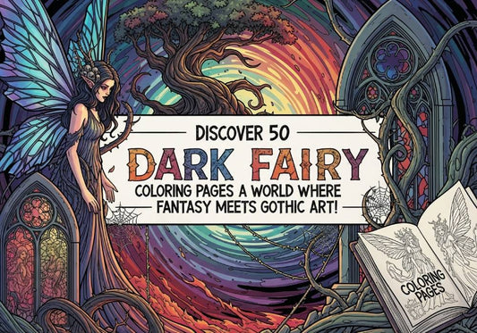50 dark fairy coloring pages