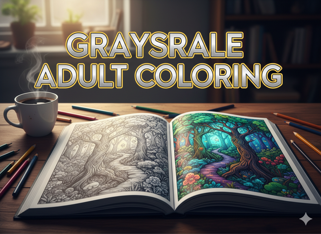 Why Grayscale Adult Coloring Pages Are the Ultimate Creative Escape