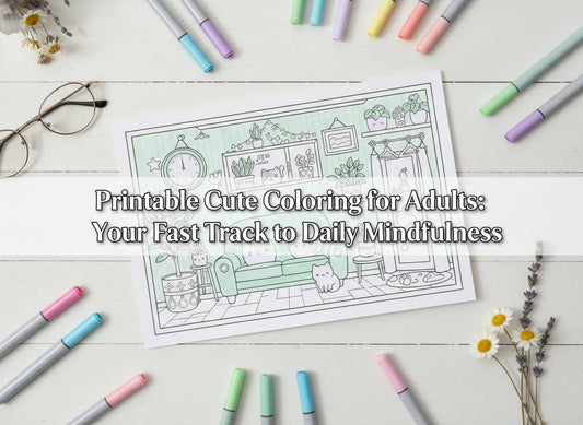 Printable cute coloring for adults: The fast track to daily mindfulness