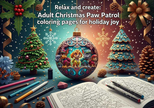 christmas paw patrol coloring page