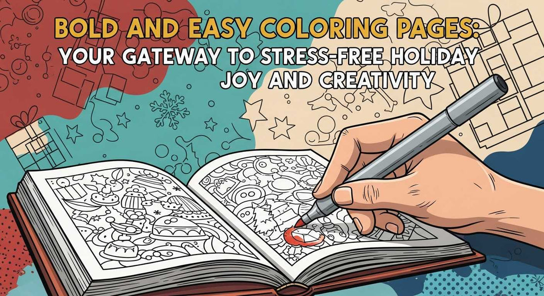 bold and easy adult coloring pages