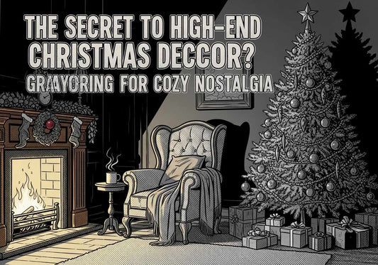 The Secret to High-End Christmas Decor? Grayscale Coloring for Cozy Nostalgia