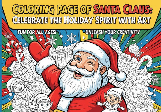 coloring page of santa claus for christmas