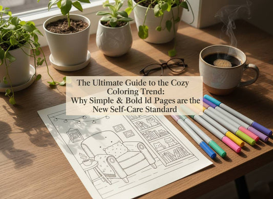 The ultimate guide to the cozy coloring trend: Why simple & Bold pages are the new Self-Care standard