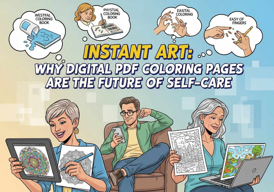 Instant Art: Why Digital PDF Coloring Pages Are the Future of Self-Care