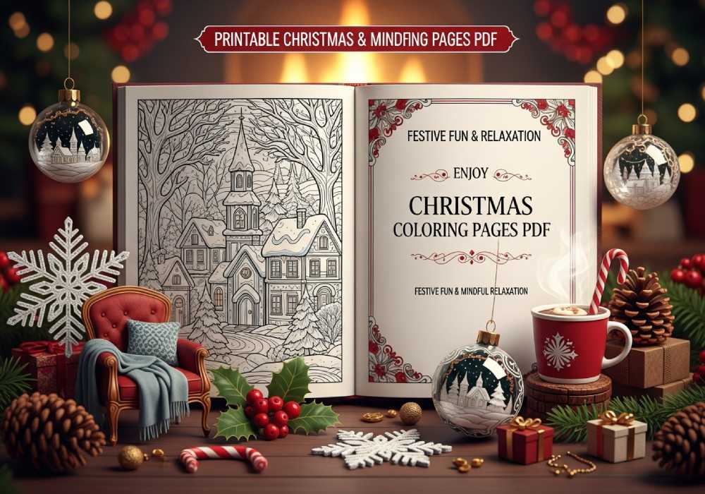 Enjoy Printable Christmas Coloring Pages PDF: Festive Fun & Mindful Relaxation