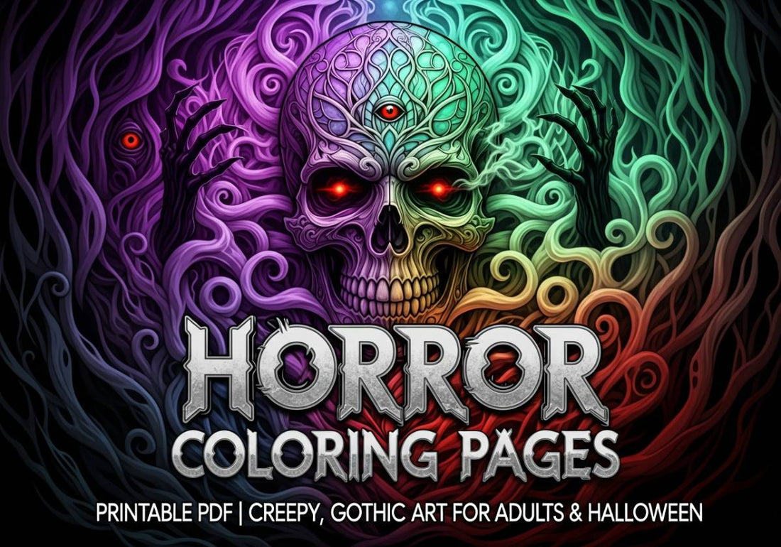 gothic horror coloring art