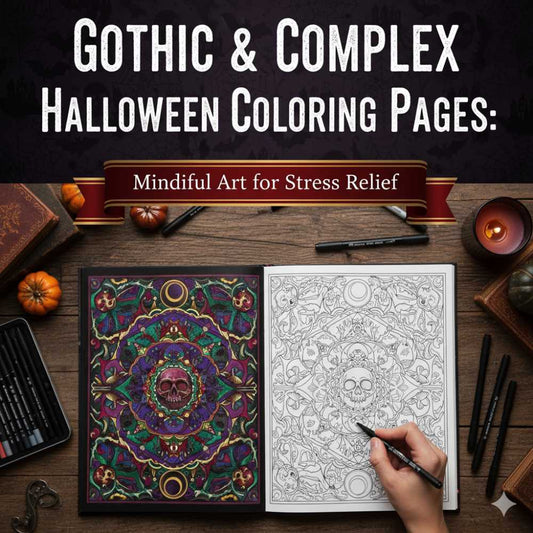 Printable Halloween Coloring Pages: Mindful Art for Stress Relief