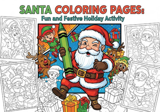 santa coloring pages printable