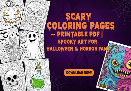 scary coloring pages printable