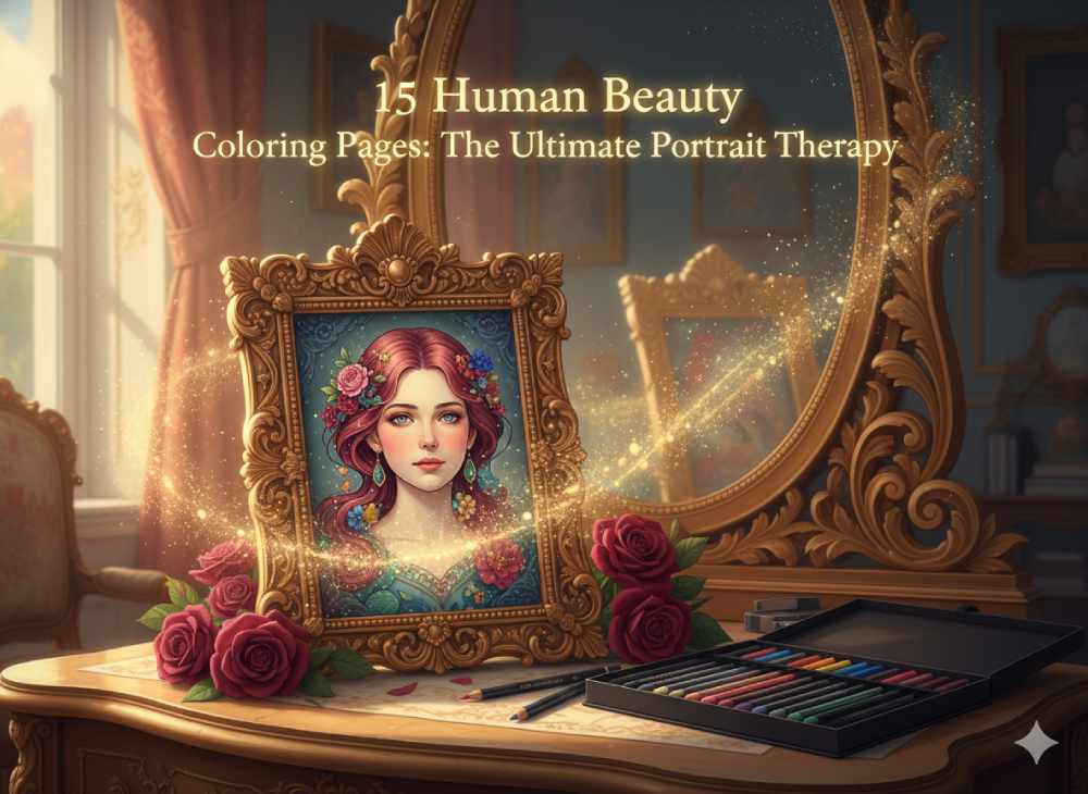 the world of Human Beauty Coloring Pages