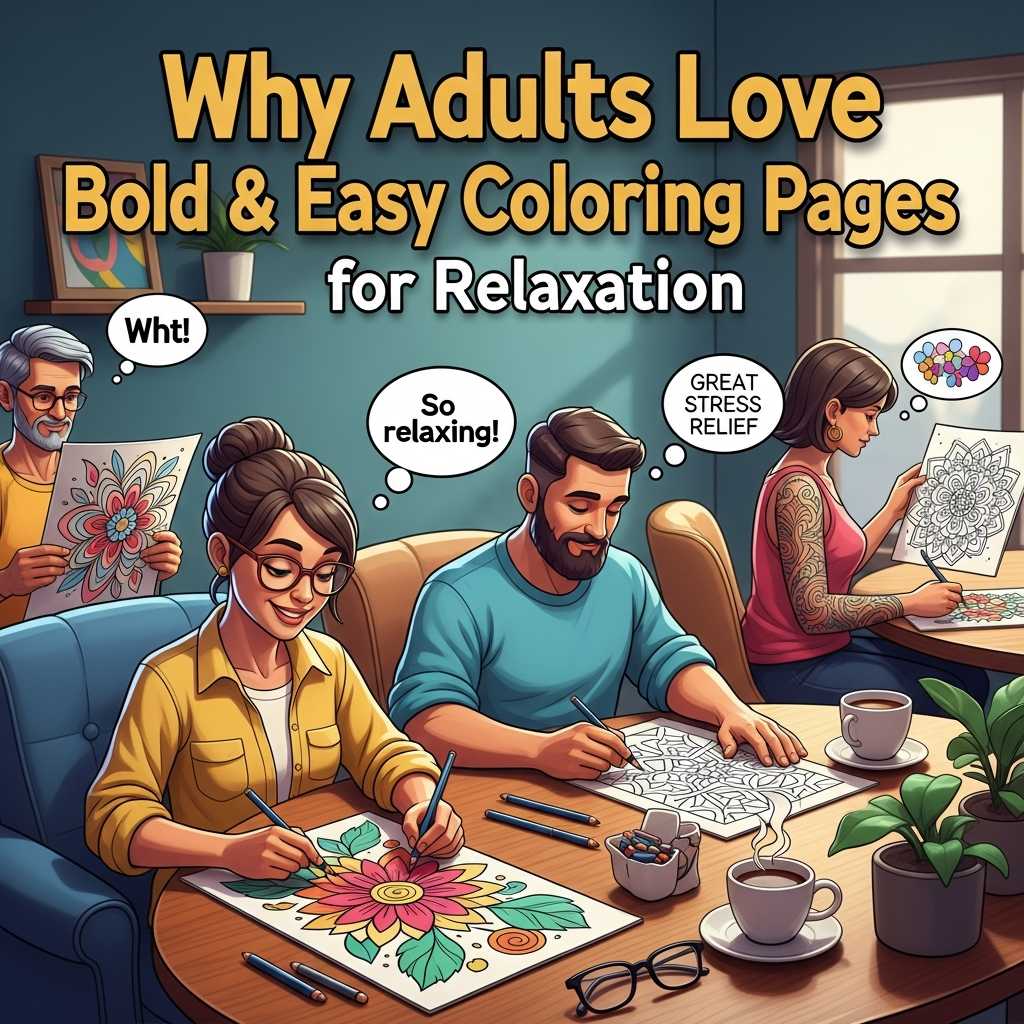 why adults love bold easy coloring pages