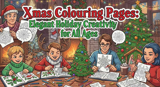 xmas colouring pages
