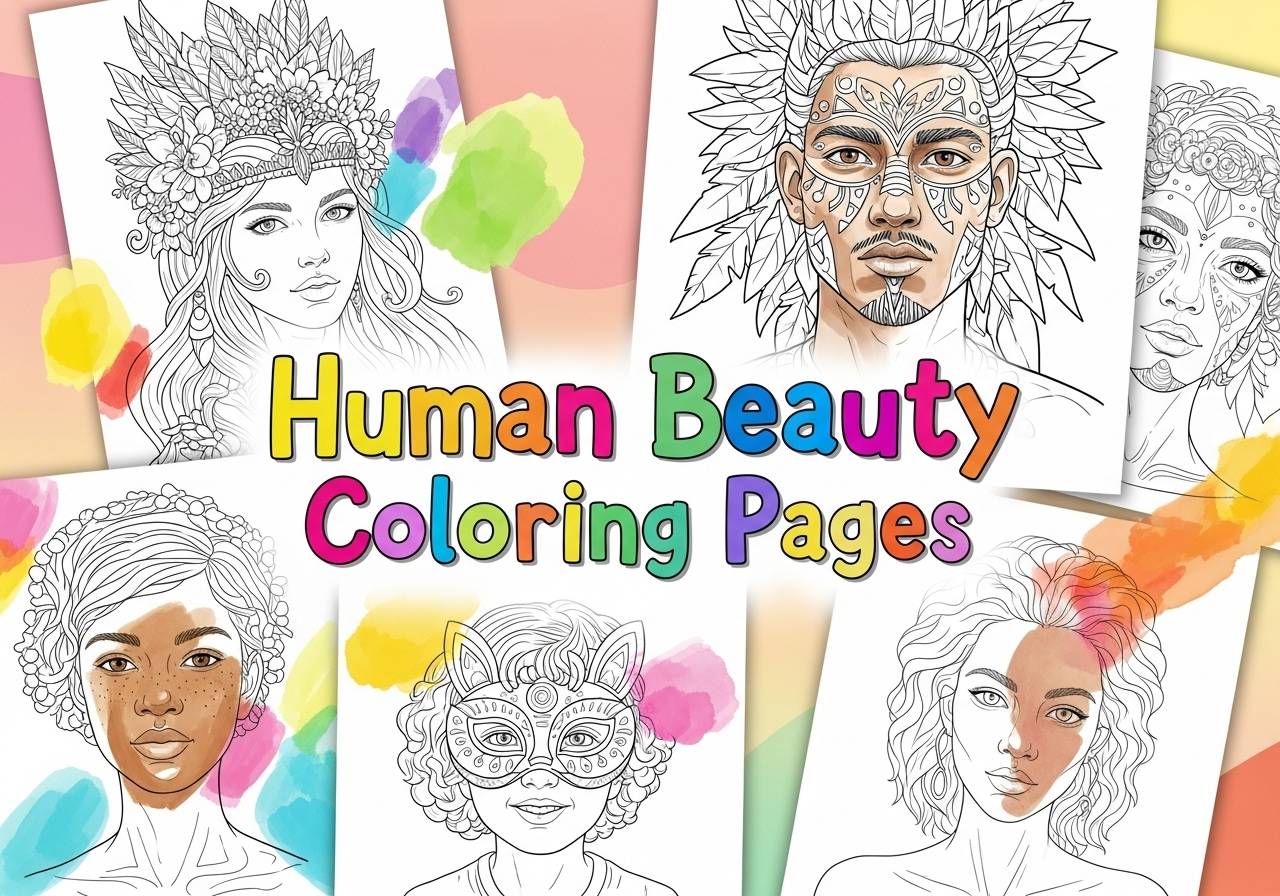 Human Beauty Coloring Pages – Trending Coloring