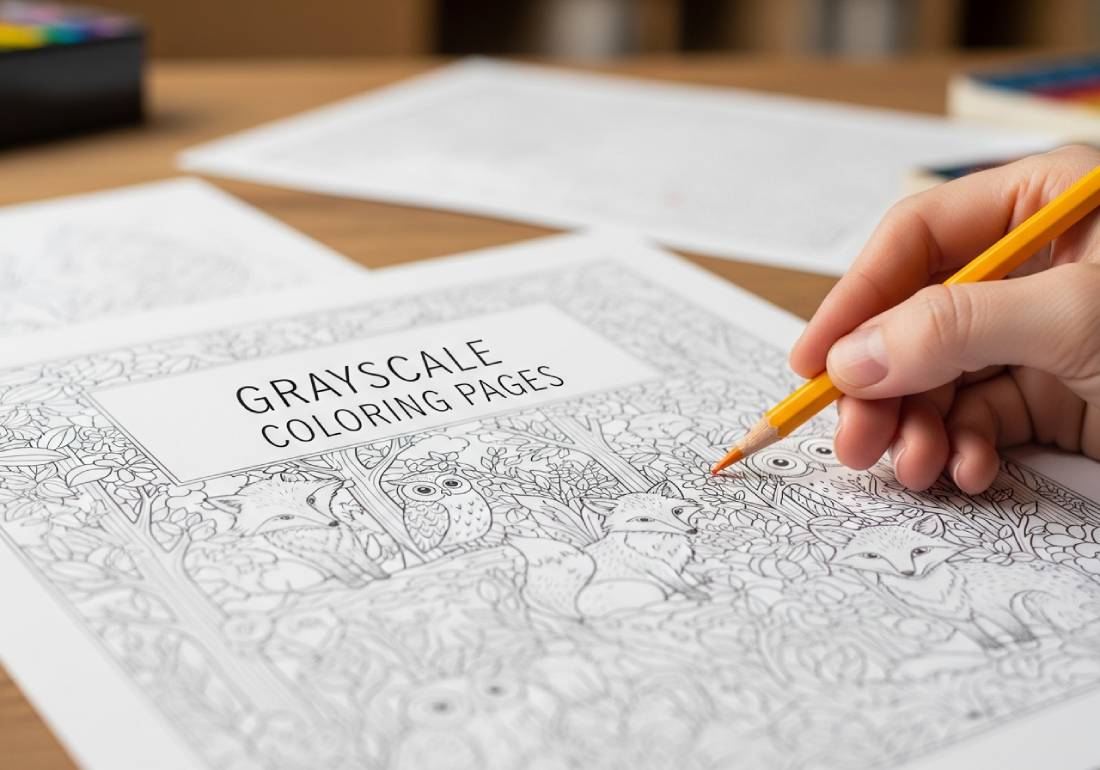 right hand coloring grayscale coloring page