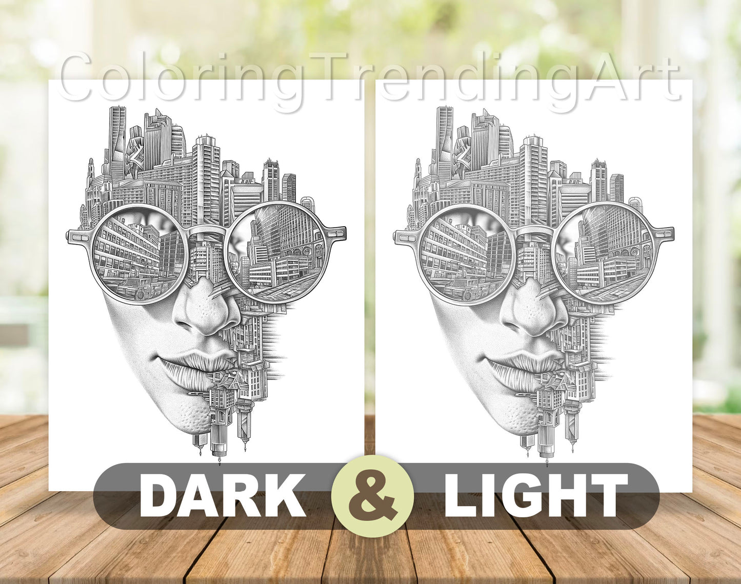 101 Tattoos Therapy 2 Grayscale Coloring Pages - Instant Download - Printable Dark/Light – preview 5