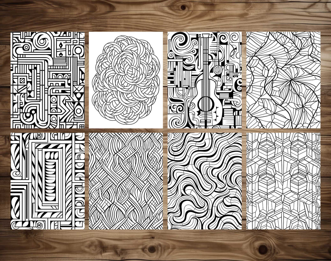 101 Satisfying Patterns Coloring Pages - Instant Download - Printable ...