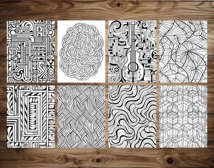 101 Satisfying Patterns Coloring Pages - Instant Download - Printable