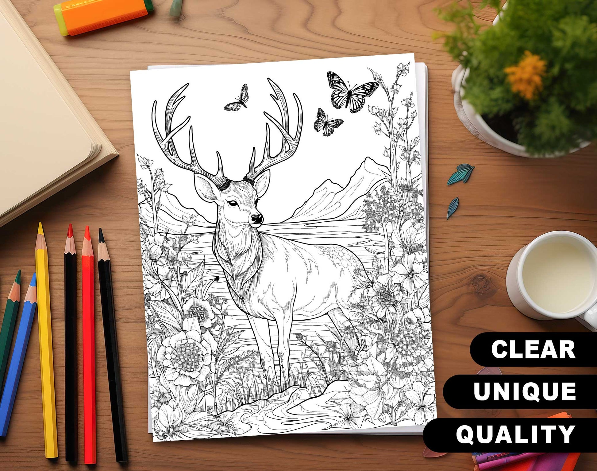 101 Amazing Animal Coloring Pages - Instant Download - Printable – preview 3