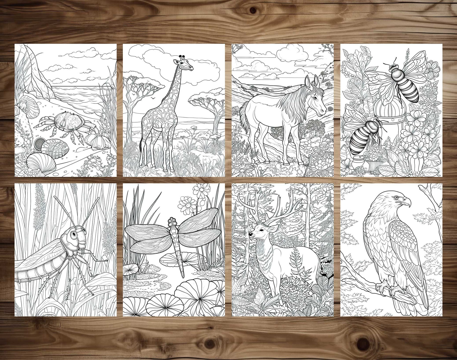 101 Amazing Animal Coloring Pages - Instant Download - Printable – preview 5