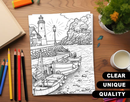 101 Chill Vibes Summer Relaxation Coloring Pages - Instant Download - Printable PDF – preview 3