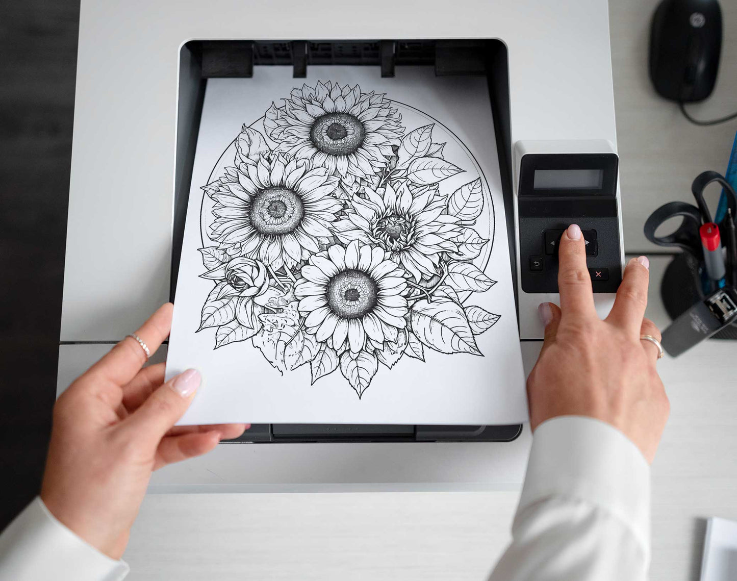 101 Floral Charm Coloring Pages - Instant Download - Printable – preview 2