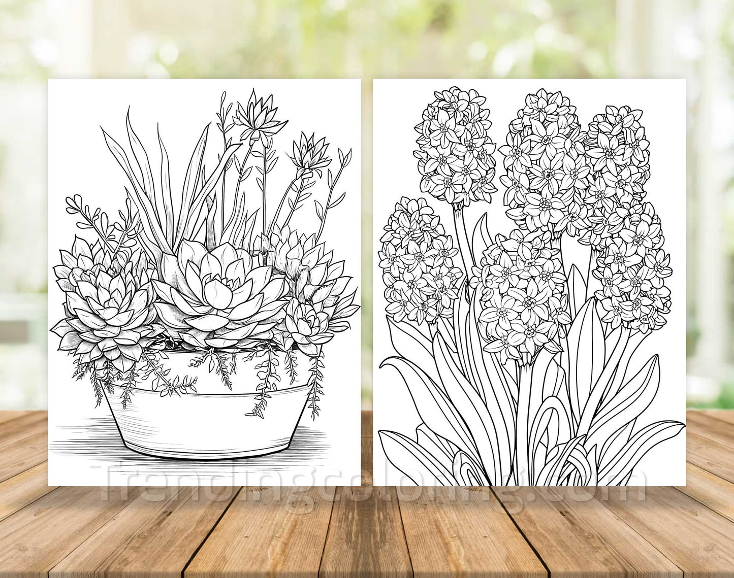 101 Floral Charm Coloring Pages - Instant Download - Printable – preview 4