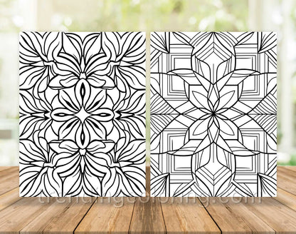 101 Satisfying Patterns Coloring Pages - Instant Download - Printable – preview 5