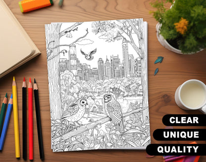 101 Urban Safari Coloring Pages - Instant Download - Printable – preview 3