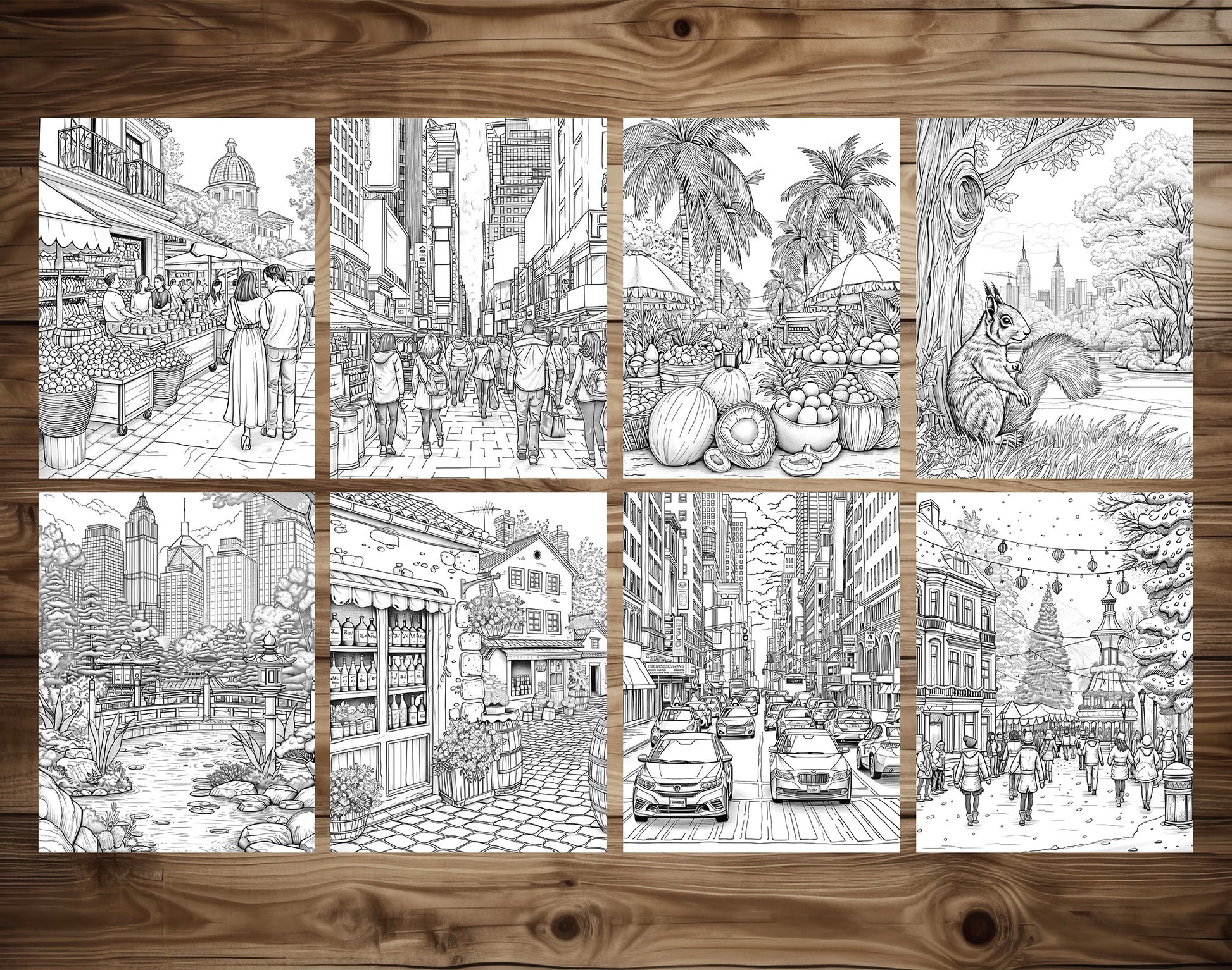 101 Urban Safari Coloring Pages - Instant Download - Printable – preview 4