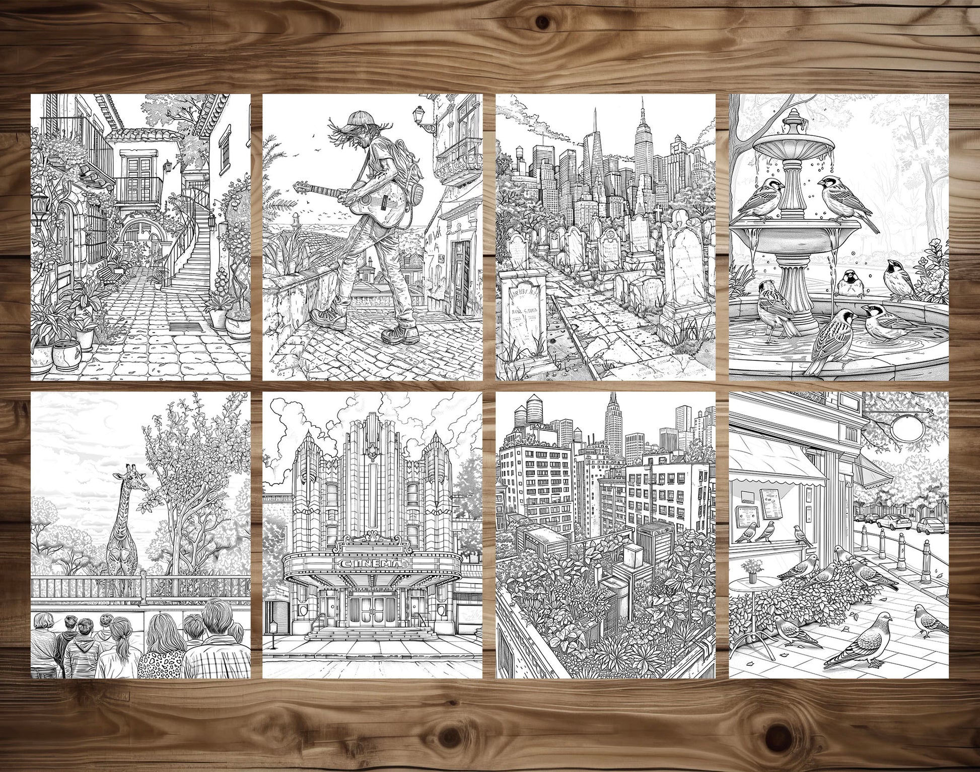 101 Urban Safari Coloring Pages - Instant Download - Printable – preview 5