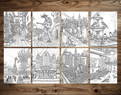 101 Urban Safari Coloring Pages - Instant Download - Printable – preview 5