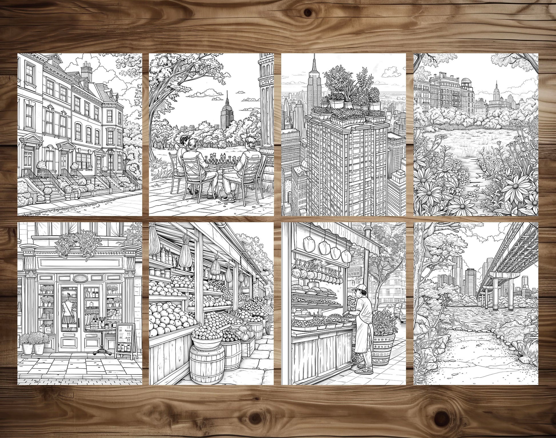 101 Urban Safari Coloring Pages - Instant Download - Printable – preview 6
