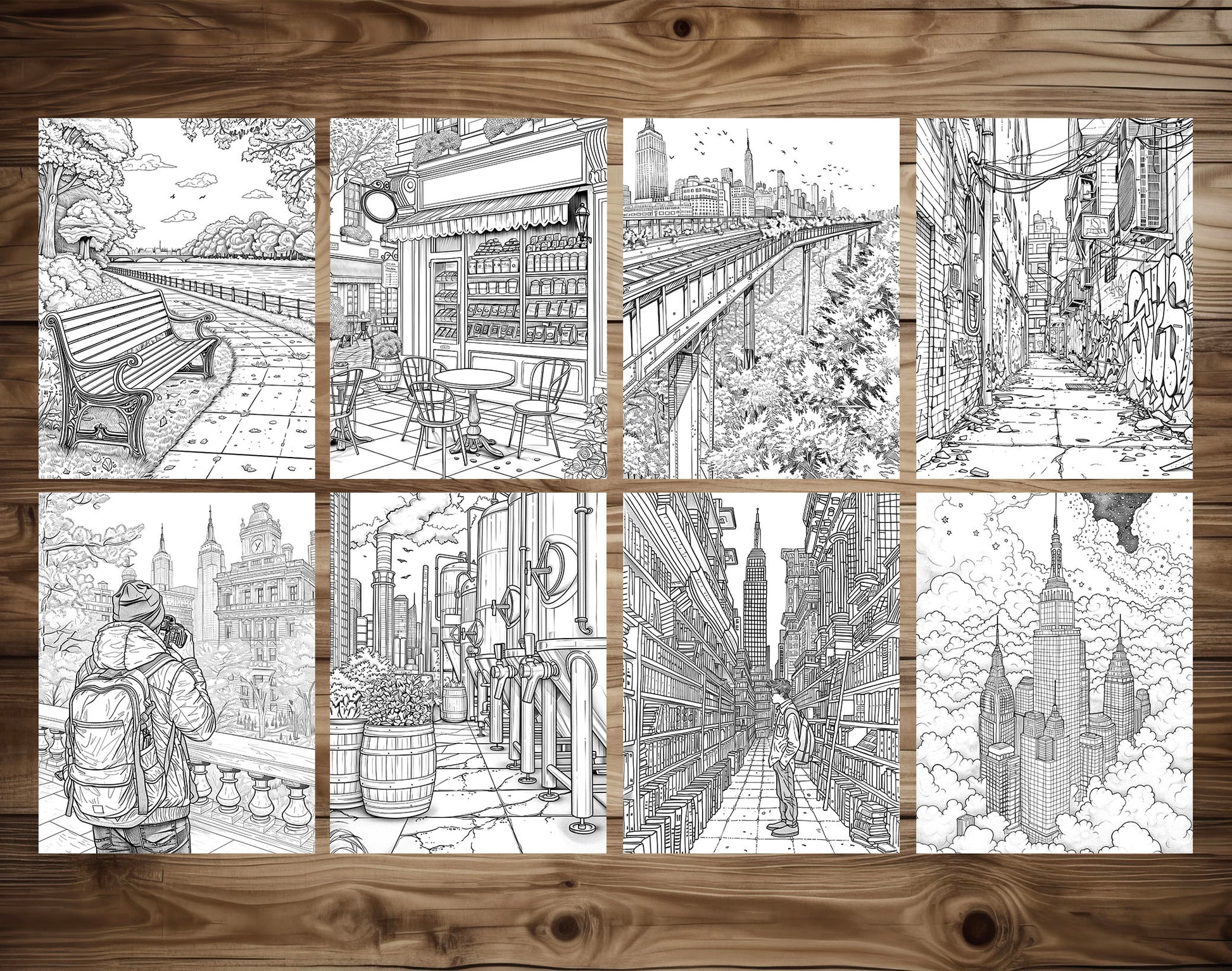 101 Urban Safari Coloring Pages - Instant Download - Printable – preview 7