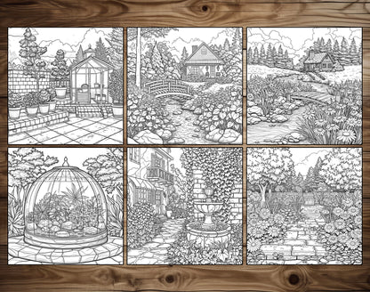101 Relaxing Garden Coloring Pages - Instant Download - Printable
