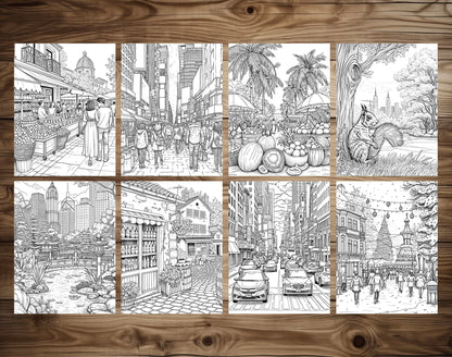 101 Urban Safari Coloring Pages - Instant Download - Printable
