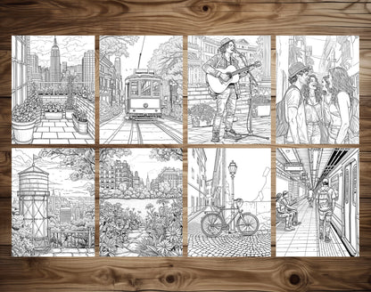101 Urban Safari Coloring Pages - Instant Download - Printable