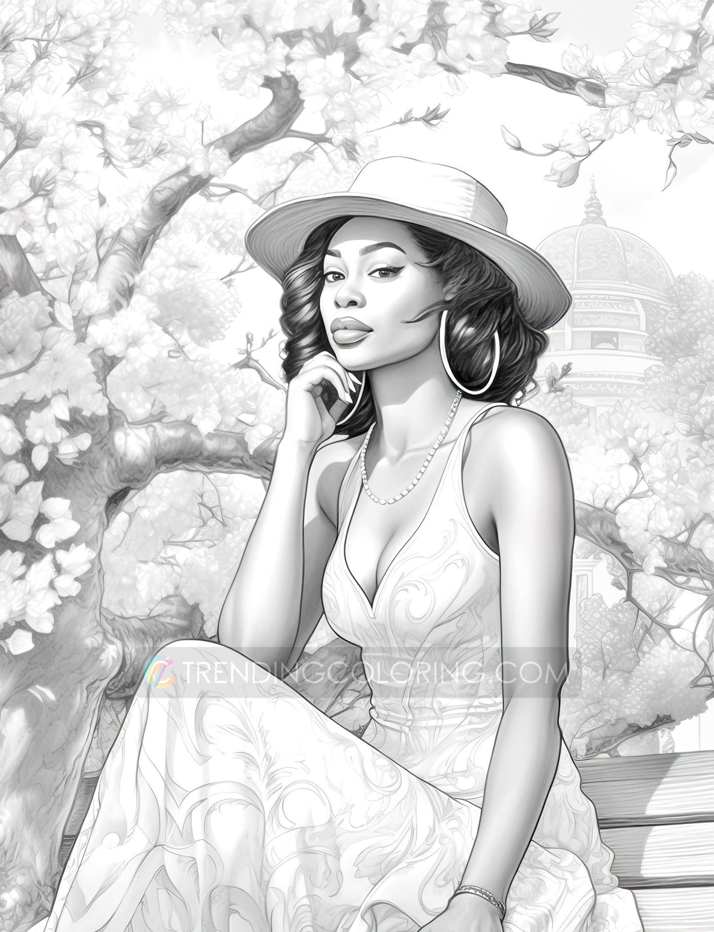 50 Proud Of Black Women Grayscale Coloring Pages - Instant Download - Printable PDF Dark/Light