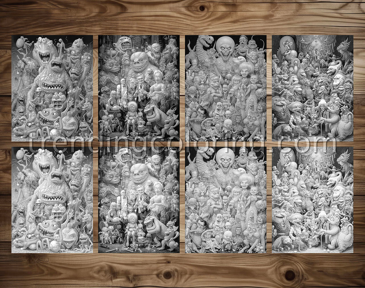 25 adorables bébés anges à colorier en niveaux de gris - Téléchargement immédiat - PDF imprimable