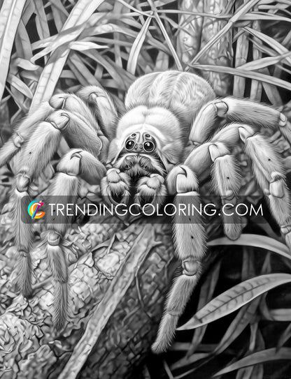25 Insectopia Grayscale Coloring Pages - Instant Download - Printable PDF Dark/Light – preview 10